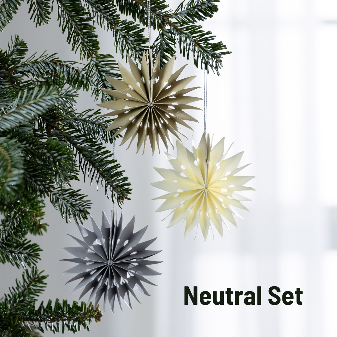 Honeycomb tree & ornaments, festive charm, nostalgic: Set 3 Dusty Mauve