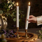 Set of 2 Ivory Lined LED Taper Candles (Copy)