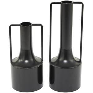 Black Metal Vase with Handle (Various Sizes)