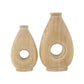 Brown Wood Teardrop Cutout Vase (Various Sizes)