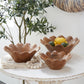 Teak Wood Floral Bowls (Various Sizes)