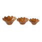 Teak Wood Floral Bowls (Various Sizes)