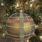 4" Glass Matte Plaid Ball Ornament (Various Colors)