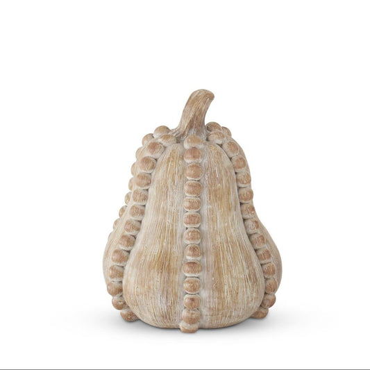 4.75" Faux Wood Beaded Gourd