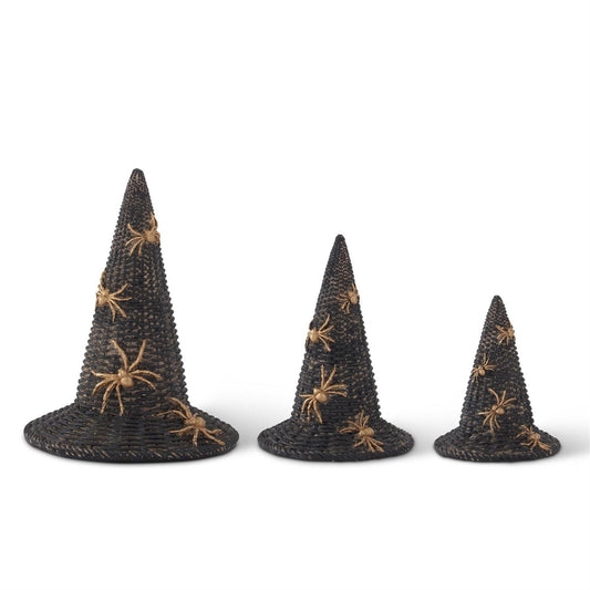 Black Woven Witch Hats (Various Sizes)
