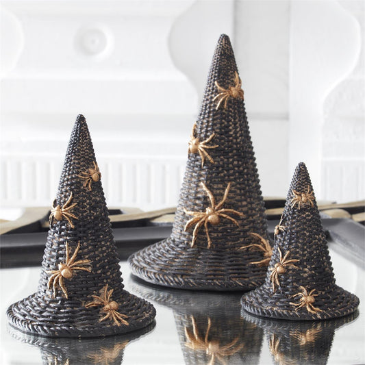 Black Woven Witch Hats (Various Sizes)