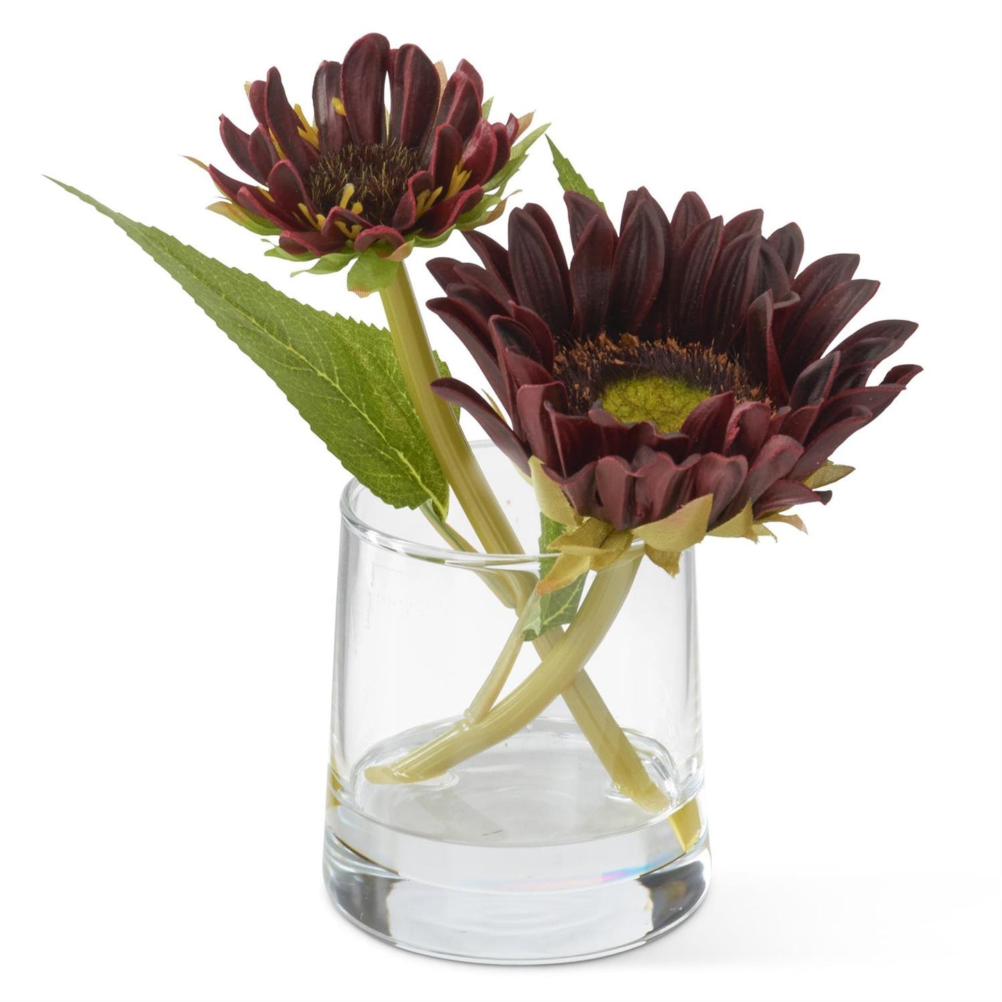 Real Touch Burgundy Sunflower in Vase