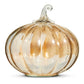 8.5" Glass Pumpkin, Brown/Orange