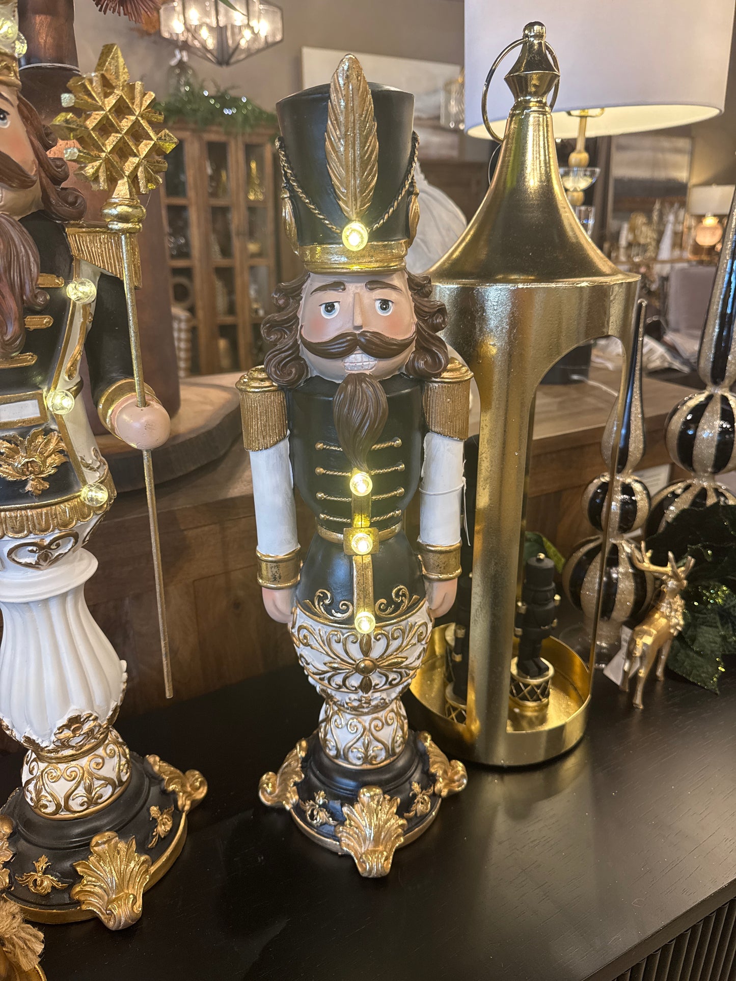 23" Black Gold & White LED Soldier