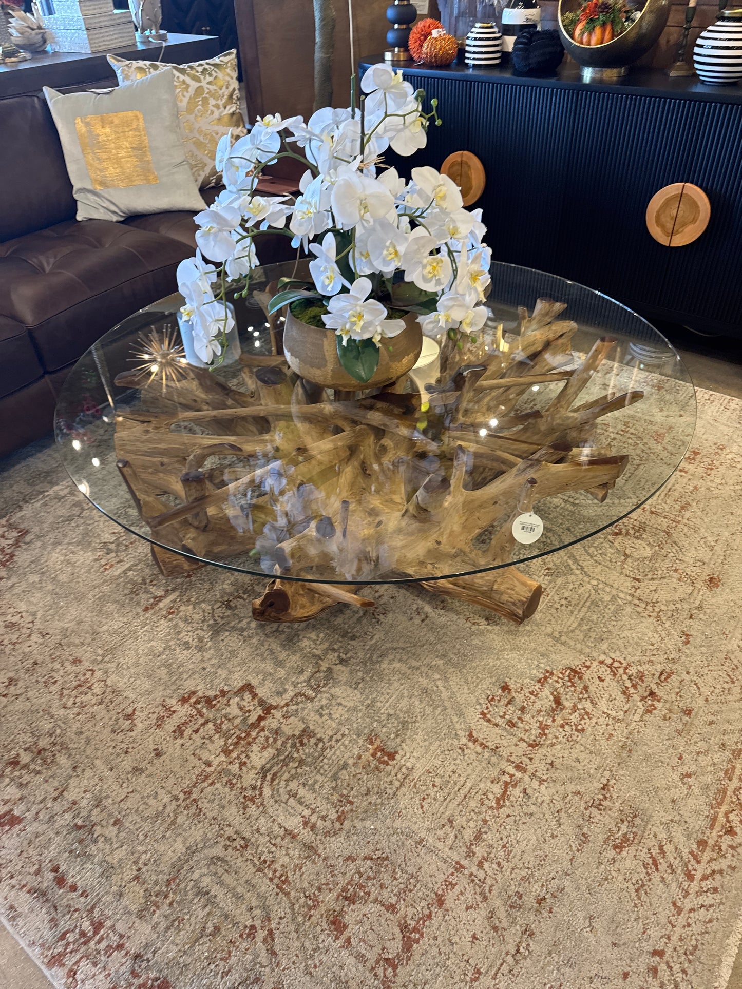 Willow Teak Wood Coffee Table, Natural