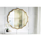 Gold Round Scalloped Wall Mirror