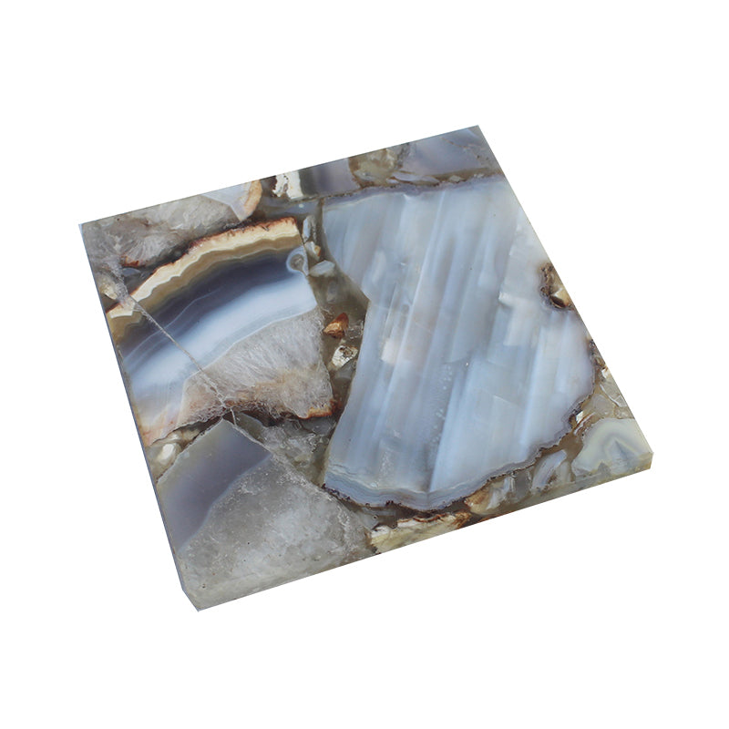 Grey Agate Coaster, Set of 4