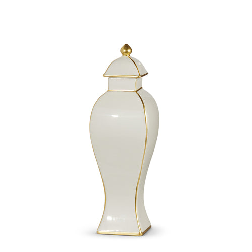 Gold Accent Decorative Ginger Jar (Various Sizes)