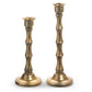 Set of 2 Gold Candle Sticks