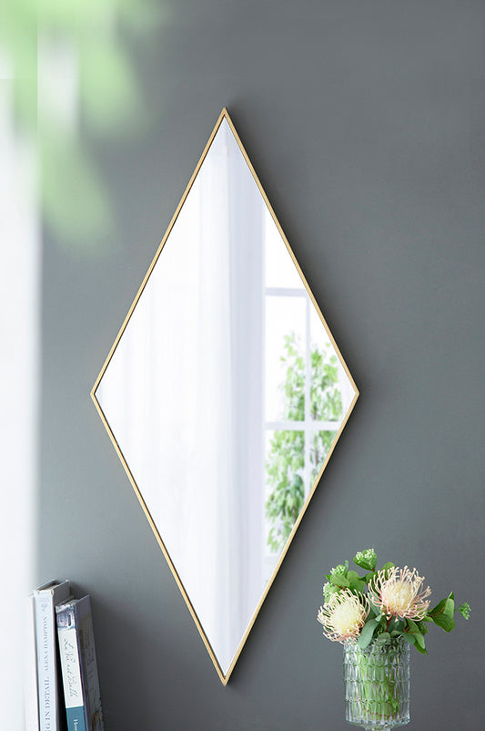 Large Gold Diamond Mirror