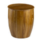 Wood Drum Side Table