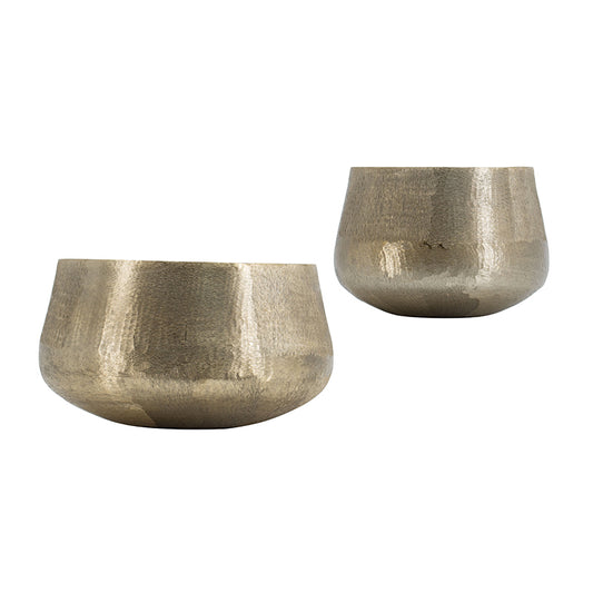 Gold Suede Decorative Aluminum Bowl (Various Sizes)