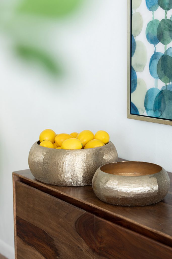 Gold Suede Decorative Bowls (Various Sizes)