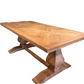 Addison 7' Parquet Dining Table, Natural Finish