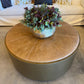 Evan Camel Leather Cocktail Table