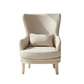 Kirsten Exposed Frame Linen Accent Chair, with Pillow