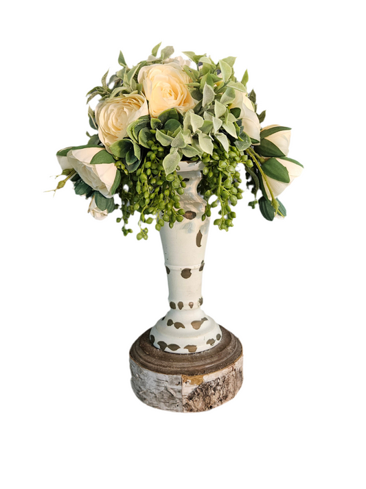 Cream Ranunculus Low Topper