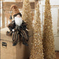 30" Gold Iced Beaded Cone Tree