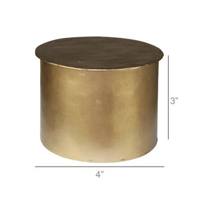 Zane Cylinder Storage Container, Gold