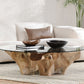 Willow Teak Wood Coffee Table, Natural