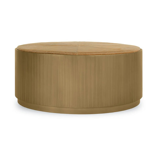 Evan Chestnut Brown Leather Ottoman