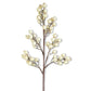 27" White Crackle Rosehip Stem