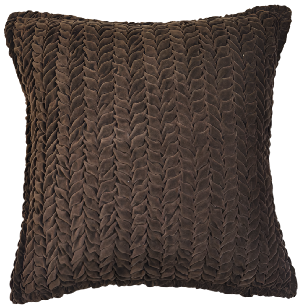 Chocolate Velvet Throw Pillow