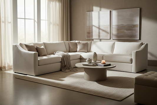 Kipton 2 Piece Sectional Sofa, Oatmeal Linen