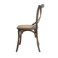 Brody X-Back Side Chair, Brown Wash