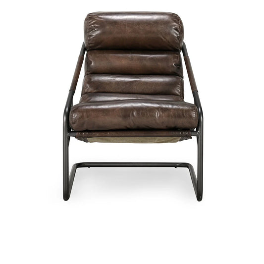 Jackson Truffle Brown Leather Accent Chair