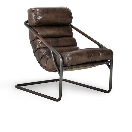 Jackson Truffle Brown Leather Accent Chair