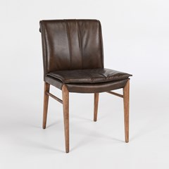 Myer Dining Chair, Brown w/Wood Frame