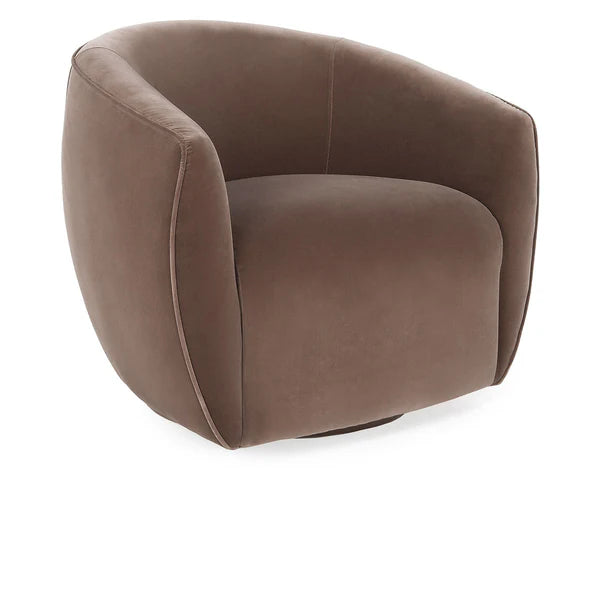 Harper Swivel Accent Chair, Dusty Brown