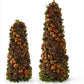 Set of 2 Gourd Pinecone Trees