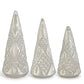 Silver Mercury Glass Embossed LED Trees (Various Sizes)