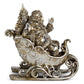 Antique Silver Santa in Sleigh