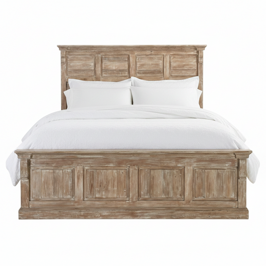 Adelaide Solid Wood King Bed, Natural