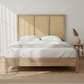 Jensen Solid Wood & Cane Bed, Queen