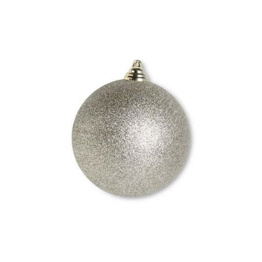 Champagne Glittered Round Ornament (Various Sizes)