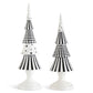 Black/White Dot Check Striped Trees (Various Sizes)