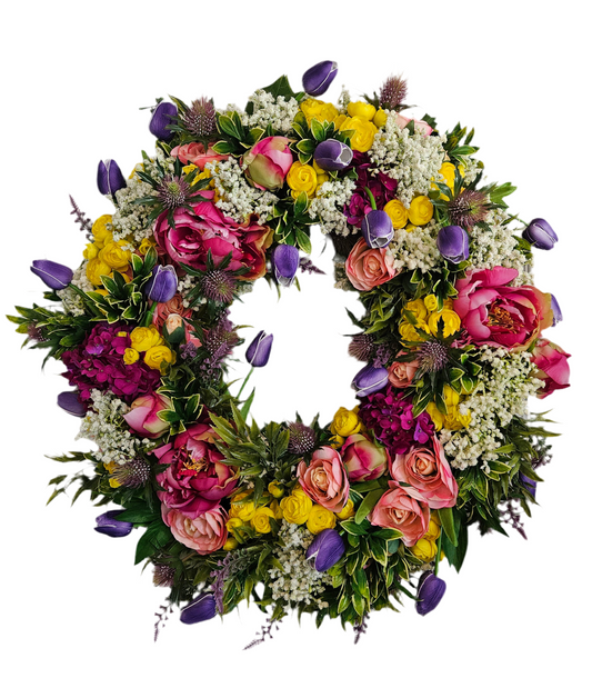 26" Colorful Spring/Summer Wreath