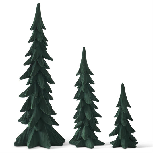 Large Dark Green Velvet Trees