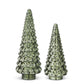 Green Mercury Glass Trees, Various Sizes
