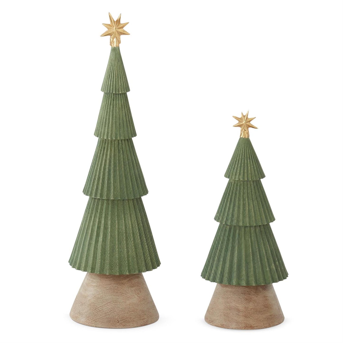 Green/Natural Wood Accordion Tree (Various Sizes)