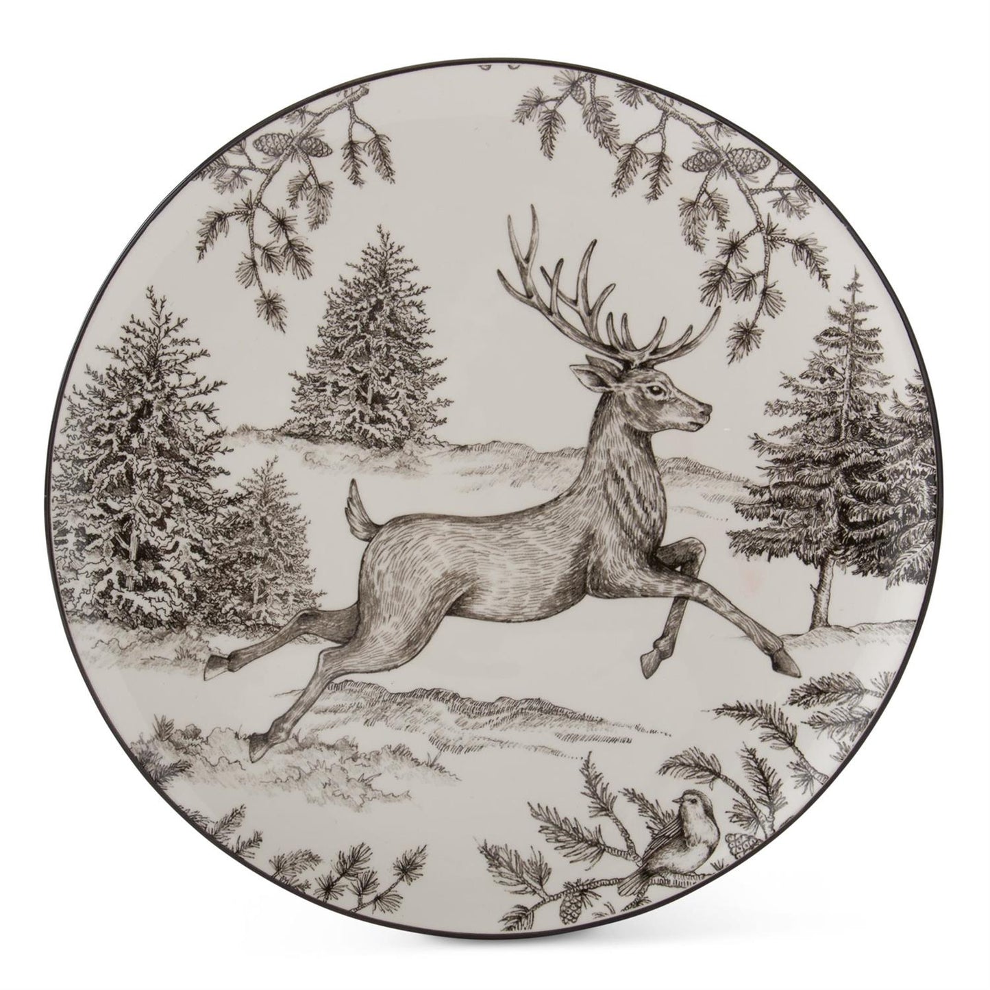 Toile Deer Plate